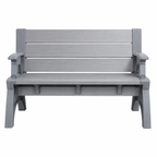Bench-to-Table Modern Outdoor Patio Furniture Stool Chairs - Supports Up To 1400 lbs